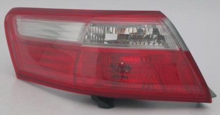 Left Taillamp lens/housing outer lamps; USA built - TOYOTA CAMRY 2007-2009