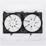 Radiator cooling fan assy dual fan assembly; w/V6 engine; USA built; w/blades marked 342 & 343 - TOYOTA CAMRY 2002-2006