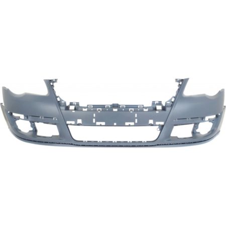 Front Bumper Cover W/O Park Sensor; W/O Headlamp Washer; Primed - VOLKSWAGEN PASSAT 2006-2010