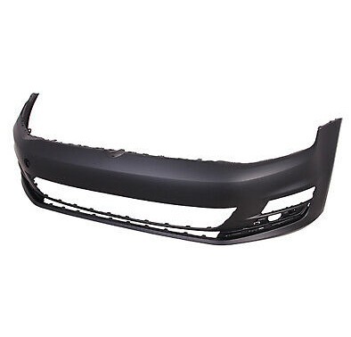 Front Bumper Cover W/O Headlamp Washers; W/O Park Distance Control; Primed - VOLKSWAGEN GOLF 2015-2016
