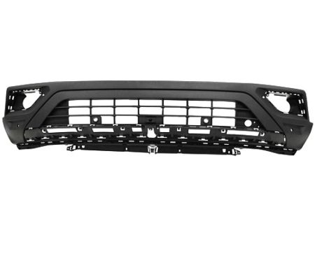 Front bumper cover lower w/o R-LINE; w/Block Heater; w/Parking Aid; w/Front View Camera; Black - VOLKSWAGEN ATLAS 2018-2020