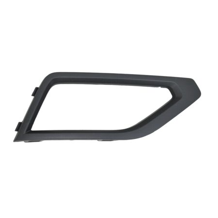 Right Front bumper insert w/o R-Line Pkg; w/Fog Lamps; Outer Grille/Fog Lamp Bezel; Satin Black - VOLKSWAGEN ATLAS 2018-2020