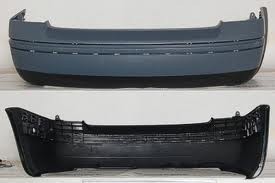 Rear bumper cover 4dr sedan; late design; w/4 cyl engine; prime - VOLKSWAGEN PASSAT 2001-2005