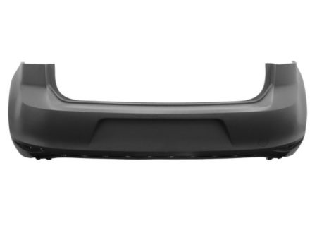 Rear Bumper Cover W/O Parallel Park Assist; Primed - VOLKSWAGEN GOLF 2015-2017
