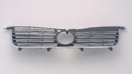 Grille assy 1.8L|2.0L; w/o Emblem; Black/Chrome - VOLKSWAGEN PASSAT 2001-2005