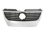 Grille assy w/o Parking Aid; w/o Distance Sensor; w/Chrome Mldg - VOLKSWAGEN PASSAT 2006-2010