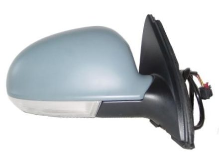 Left Mirror Outside Rear View Power; Heated; W/Signal Lamp; W/O Puddle Lamp; Ptm - VOLKSWAGEN JETTA 2005-2010