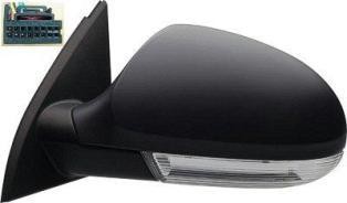 Left Mirror outside rear view Power; Heated; w/o Auto Dimming; Non-Lighted; w/Signal Lamp; PTM - VOLKSWAGEN PASSAT 2006-2010
