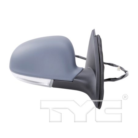 Right Mirror outside rear view Power; Heated; w/Signal Lamp; w/Puddle Lamp; PTM - VOLKSWAGEN JETTA 2005-2010