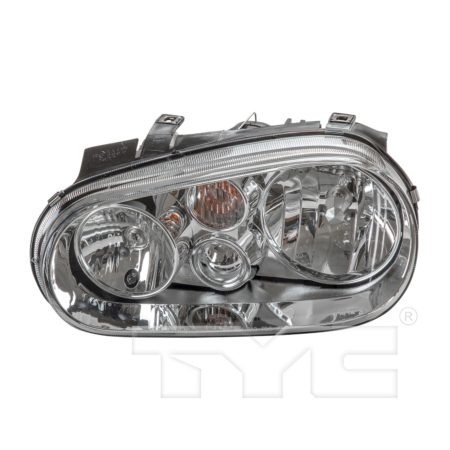 Left Headlamp assy composite Type 4; w/o fog lamps; w/bright bezel - VOLKSWAGEN CABRIO 1999-2002