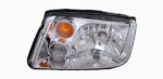 Left Headlamp assy composite w/fog lamps; w/bright bezel; late design - VOLKSWAGEN JETTA 1999-1999