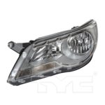 Left Headlamp assy composite Halogen; From VIN 902501 - VOLKSWAGEN TIGUAN 2009-2011
