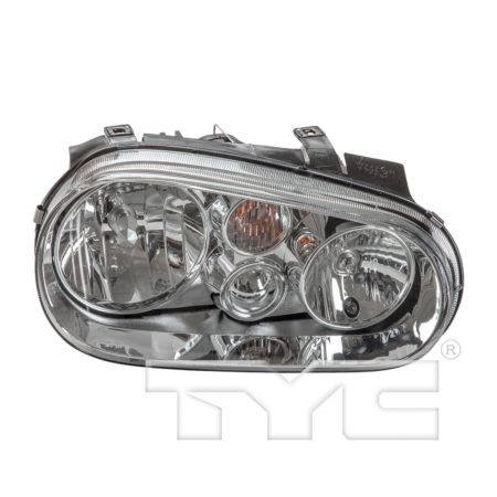 Right Headlamp assy composite Type 4; w/o fog lamps; w/bright bezel - VOLKSWAGEN CABRIO 1999-2002