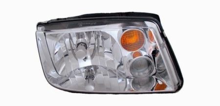 Right Headlamp assy composite w/fog lamps; w/bright bezel - VOLKSWAGEN JETTA 1999-2002