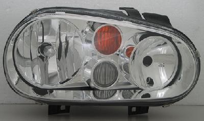 Right Headlamp assy composite w/fog lamps; except 20th Anniversary Edition - VOLKSWAGEN GOLF 2002-2002