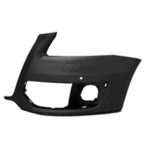 Left Front bumper cover w/o S-Line Pkg; w/Headlamp Washers; w/Parking Aid; prime - AUDI Q5 2009-2012