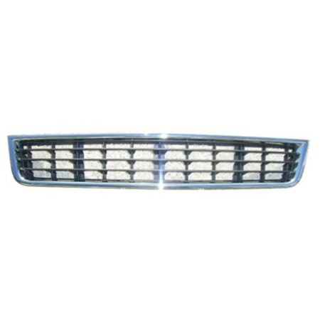 Front bumper grille center; satin black - AUDI A4 2004-2005