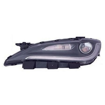 Left Headlamp assy composite Halogen; w/LED DRL; Black Trim - CHRYSLER 200 2016-2017