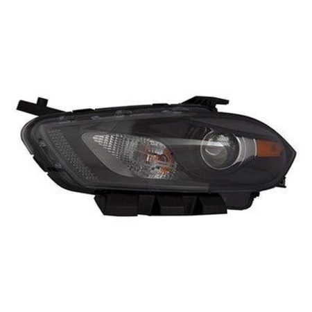 Left Headlamp lens/housing Halogen; Code LMC; Code MFA; Black Bezel - DODGE DART 2016-2016