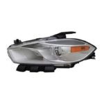Left Headlamp lens/housing Halogen; Code LMC; Code MFP; Chrome Bezel - DODGE DART 2016-2016