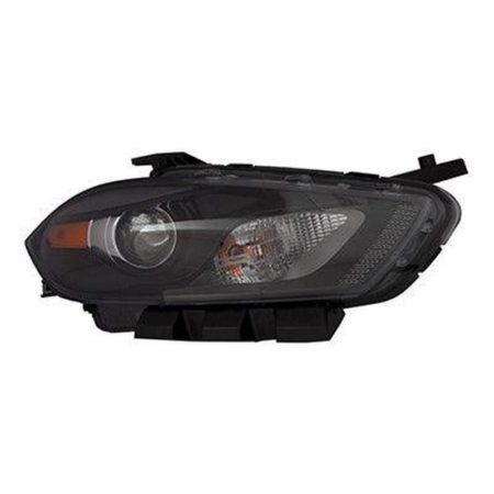 Right Headlamp lens/housing Halogen; Code LMC; Code MFA; Black Bezel - DODGE DART 2016-2016