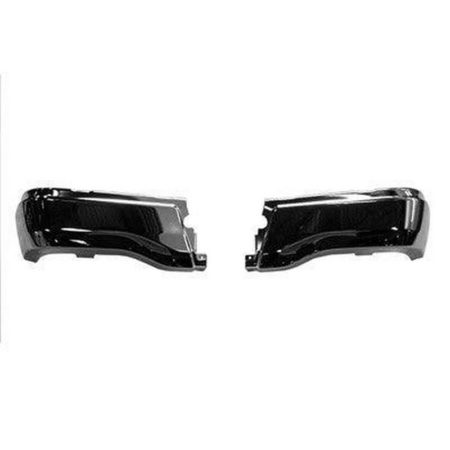 Rear bumper face bar w/o Rear Parking Aid; Chrome - FORD RANGER 2019-2022