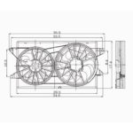 Radiator cooling fan assy dual fan assy - FORD WINDSTAR 1999-2003