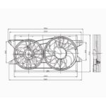 Radiator cooling fan assy 3.9L|4.2L; w/o Towing Pkg - FORD FREESTAR 2004-2007