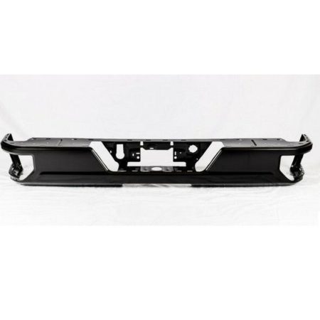 Rear bumper assembly Single Exh; w/o Blind Spot Module; Chrome - GMC SIERRA 3500 HD 2020-2023