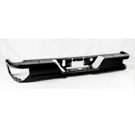 Rear bumper assembly Single Exh; w/Blind Spot Module; Chrome - GMC SIERRA 3500 HD 2020-2023