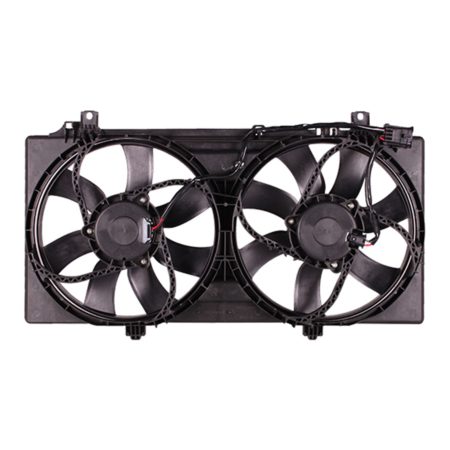 Radiator cooling fan assy 3.6L; 4-Pin In-line Male Connector; Motor/Blade/Shroud Assy - CHEVROLET CAMARO 2010-2011