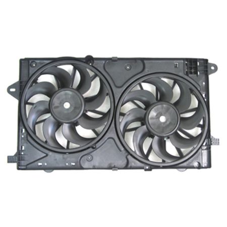 Radiator cooling fan assy 2.4L; 1st Design; To 3-22-10; Motor/Blade/Shroud Dual Fan Assy - BUICK REGAL 2011-2011