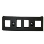 Front bumper license bracket LIMITED|LUXURY|SEL|SEL PLUS|SPORT|ULTIMATE; Gloss Black - HYUNDAI SONATA 2020-2022