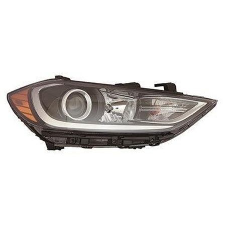 Right Headlamp assy composite Halogen; w/DRL - HYUNDAI ELANTRA 2017-2018