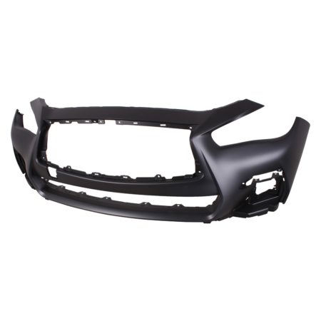 Front bumper cover RED SPORT|SPORT; w/o Object Sensors; prime - INFINITI Q50 2018-2020