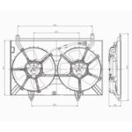 Radiator cooling fan assy FX35; dual fan assembly - INFINITI FX35 2003-2008