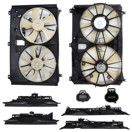 Radiator cooling fan assy RWD; Motor/Blade/Shroud Assy - LEXUS LS460 2007-2017