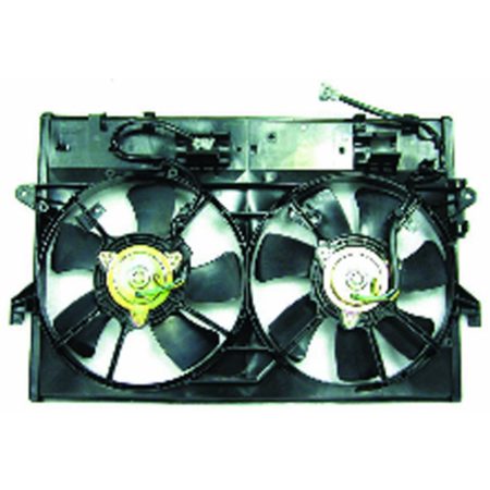 Radiator cooling fan assy dual fan assembly; w/air cond - MAZDA MPV 2000-2001