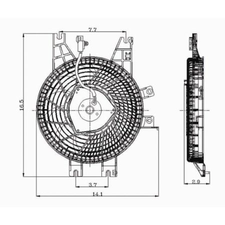 Condenser fan condenser fan assembly - TOYOTA SEQUOIA 2001-2005