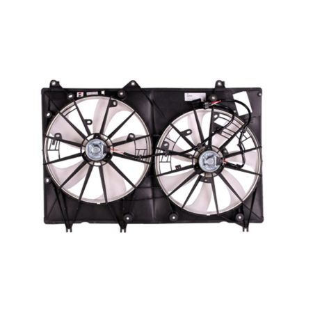 Radiator cooling fan assy 3.5L; Japan Built; w/o Towing Pkg; Motor/Blade/Shroud Assy - TOYOTA HIGHLANDER 2008-2010
