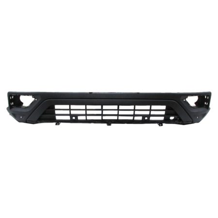 Front bumper cover lower w/o R-LINE; w/Block Heater; w/Parking Aid; w/o Front View Camera; Black - VOLKSWAGEN ATLAS 2018-2020