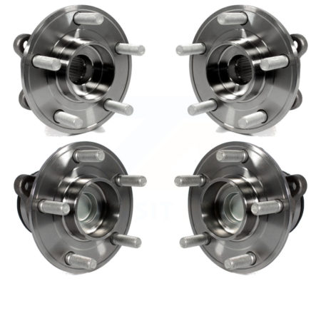 Front Rear Wheel Bearing & Hub Assembly Kit For Ford Fusion Lincoln MKZ Police Responder K70-101159