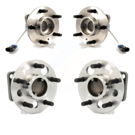 Front Rear Wheel Bearing & Hub Assembly Kit For 2001-2002 Pontiac Aztek FWD with Non-ABS K70-101174