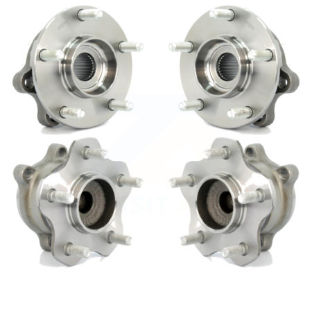 Front Rear Wheel Bearing & Hub Assembly Kit For 2007 Nissan Altima 2.5L with Non-ABS K70-101265