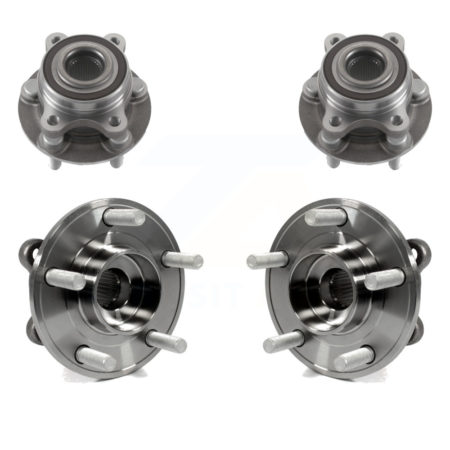 Front Rear Wheel Bearing & Hub Assembly Kit For 2017-2019 Ford Fusion Sport with AWD 2.7L K70-101466