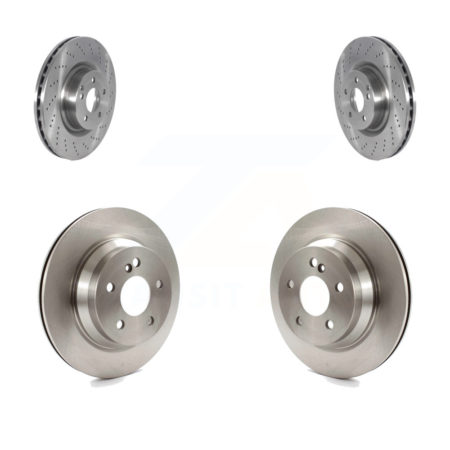 Front Rear Disc Brake Rotors Kit For Mercedes-Benz E400 With 344mm Diameter Rotor K8-102287