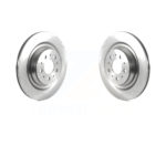 Rear Disc Brake Rotors Pair For 2017-2022 Tesla 3 With Gray Painted Calipers K8-102387