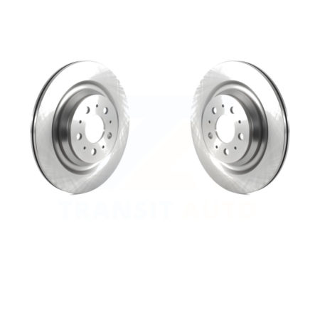 Rear Disc Brake Rotors Pair For 2017-2022 Tesla 3 With Gray Painted Calipers K8-102387