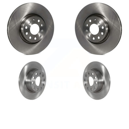 Front Rear Disc Brake Rotors Kit For 2022 Volkswagen Taos With 312mm Diameter Rotor K8-102429