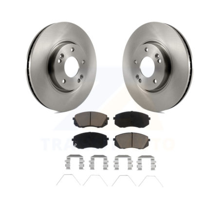 Front Disc Brake Rotors And Ceramic Pads Kit For 2017-2019 Kia Soul EV K8C-100350